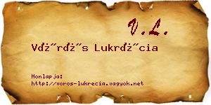 Vörös Lukrécia névjegykártya