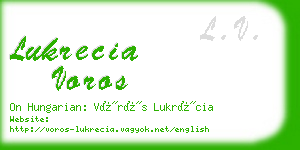 lukrecia voros business card